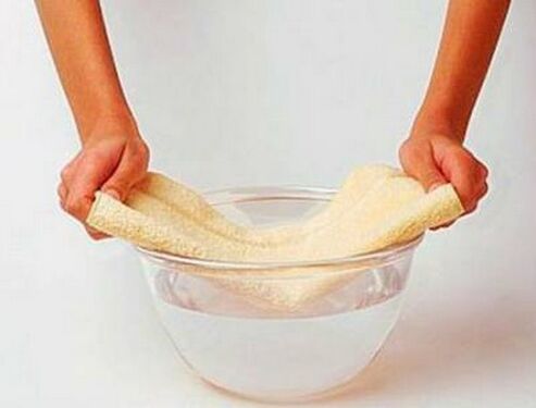 Compress it with a towel dipped in warm water - prepared for penis training