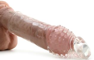 Acne attachment on the erect penis